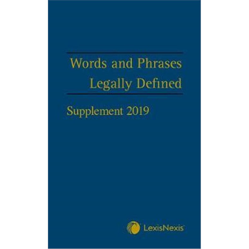 预订不退不换Words and Phrases Legally Defined 2019 Supplement