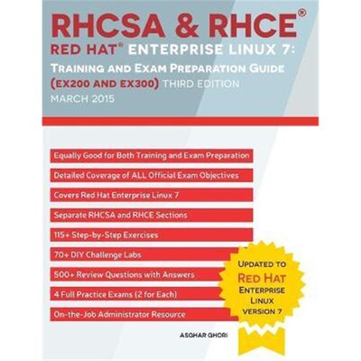 预订RHCSA & RHCE Red Hat Enterprise Linux 7:Training and Exam Preparation Guide (EX200 and EX300), Third Edition