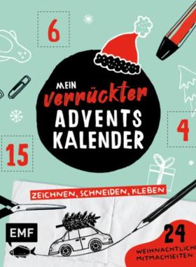 预订【德语】 Mein verrückter Adventskalender - Das Mitmachbuch: zeichnen, schneiden, kleben:24 w