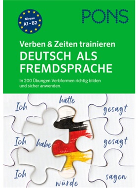 预订不退不换德语 PONS Verben & Zeiten trainieren Deutsch als Fremdsprache[9783125620773]