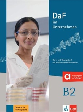 预订【德语】 DaF im Unternehmen B2 Kurs- und Übungsbuch mit Audios und Filmen onlin[9783126764551]