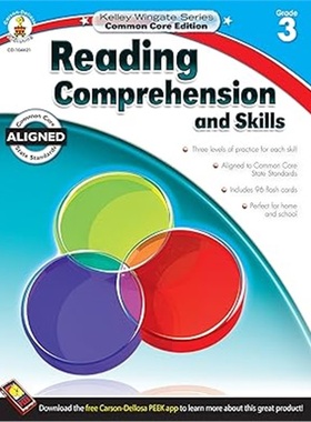 现货Carson Dellosa: Kelley Wingate Reading Comprehension and Skills Workbook Grades [9781483804941]