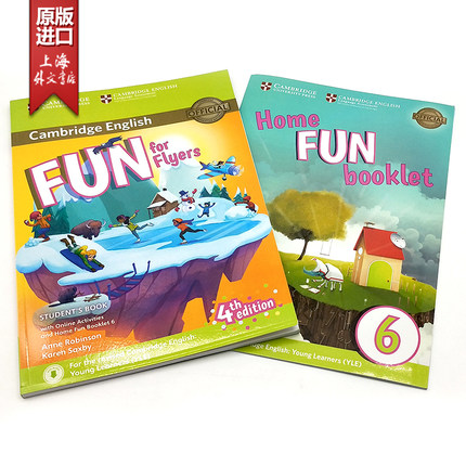 特价 英文原版 剑桥少儿英语YLE考试 Fun for Flyers 三级 包含在线学习资料 and Home Fun Booklet 6