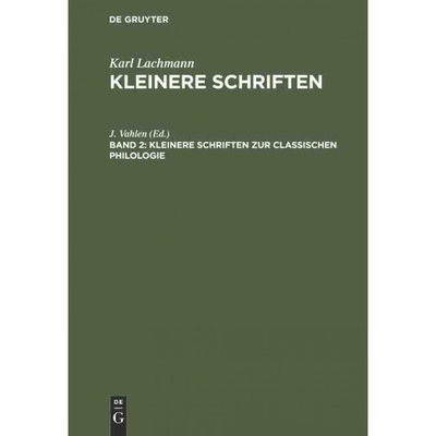 按需印刷不退不换DEG Kleinere Schriften zur classischen Philologie[9783111184890]