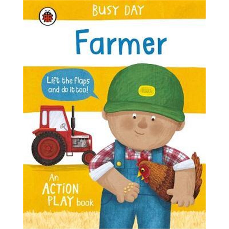 busy day: farmer 英文原版 小瓢虫职业机关书 农民 低幼亲子启蒙机关