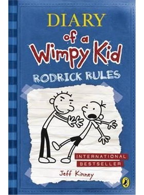 小屁孩日记2 英文原版 Rodrick Rules (Diary of a Wimpy Kid #2) 小屁孩日志 漫画小说 儿童文学【上海外文书店】