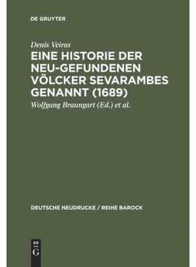 按需印刷DEG Eine Historie der Neu gefundenen V?lcker Sevarambes genannt (1689)[9783484160392]