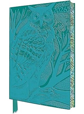 现货Angela Harding: Long Eared Owl 2026 Artisan Art Vegan Leather Diary Planner - Pa[9781835624845]