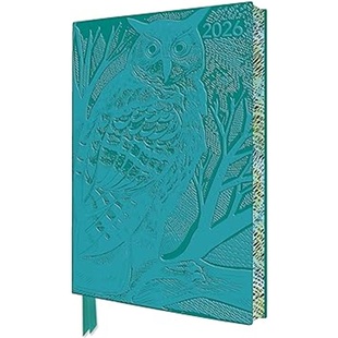 现货Angela Harding: Long Eared Owl 2026 Artisan Art Vegan Leather Diary Planner - Pa[9781835624845]