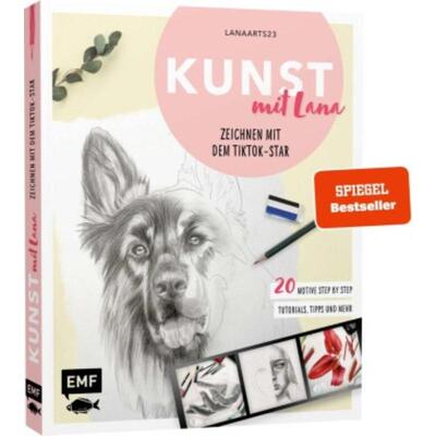 预订不退不换德语 Kunst mit Lana - Zeichnen mit dem TikTok-Star Lanaarts23:20 Motive Step by Step - T