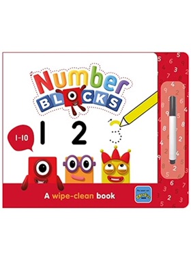 现货Numberblocks 1-10: A Wipe-Clean Book