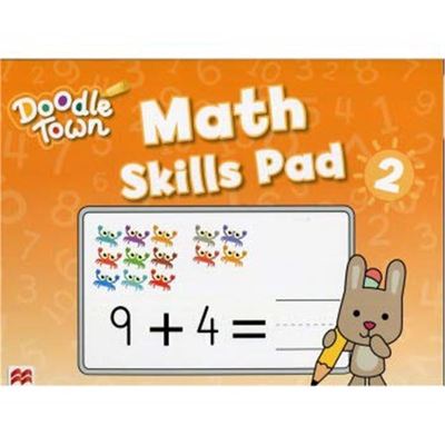 【外文书店】涂鸦小镇 麦克米伦幼儿英语教材 Doodle Town Level 2 Math Skills Pad 2级别学生平板书 算数书