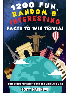 预订1200 Fun, Random, & Interesting Facts To Win Trivia! - Fact Books For Kids (Boys and Girls Age 9 - 1