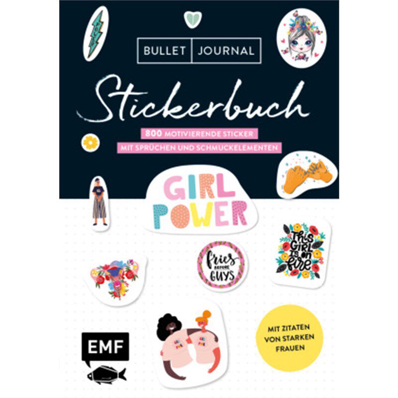 预订【德语】bullet journal - stickerbuch: girlpower:800 motivie