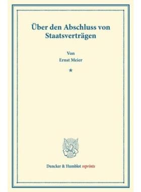 预订【德语】 uber den Abschluss von Staatsvertragen.: