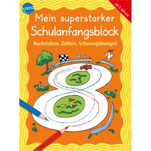 superstarker Schulanfangsblock. 9783401716329 德语 Schwungubungen Mein Zahlen 预订 Buchstaben