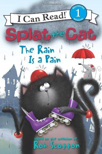 英文原版 啪嗒猫系列splat the cat: the rain is a pain(i can read