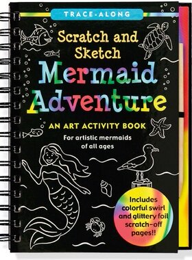现货 刮刮素描书 Mermaid Adventure Scratch and Sketch: An Art Activity Book  英文原版 儿童手工DIY 创意趣味书