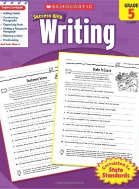 英文原版 学乐成功系列 Scholastic Success with Writing, Grade 5 【上海外文书店】