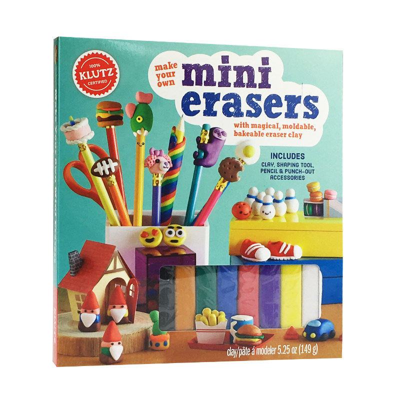 英文原版 Klutz 手工书DIY制作 创作专属的迷你橡皮擦 玩具书 Make Your Own Mini Erasers 儿童益智图画书 STEAM体系【外文书店】