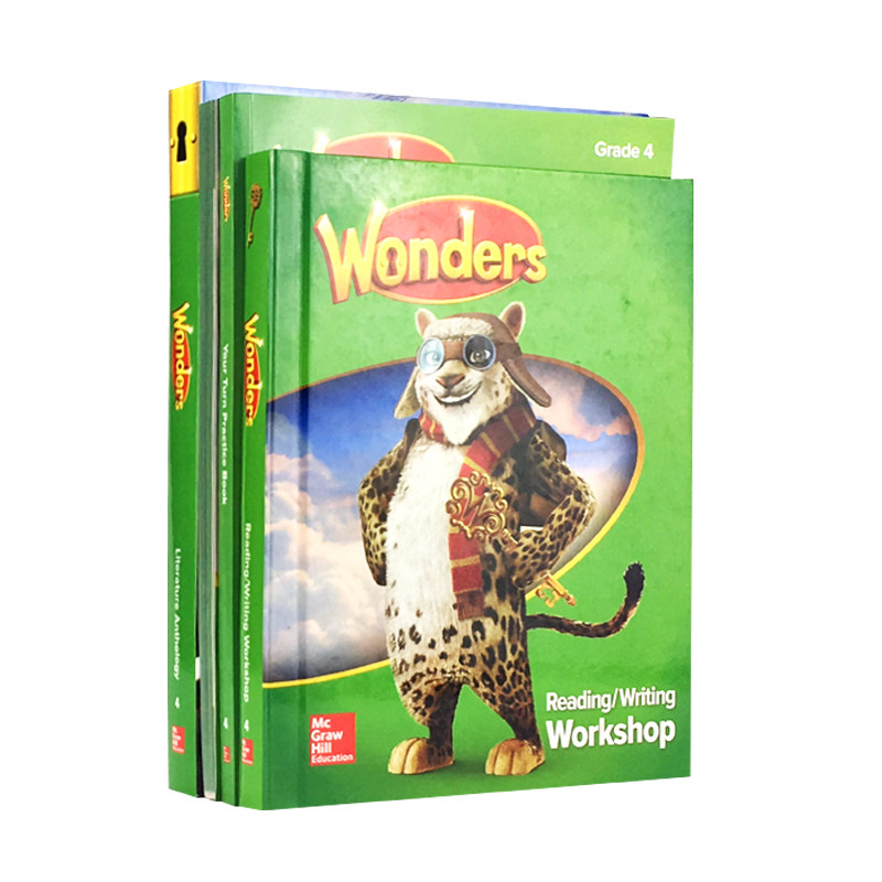 【外文书店】2017新版 美国加州教材 套装（4本） 四年级 英文原版书籍 Reading Wonders Grade 4 package