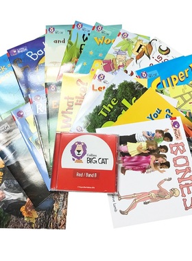 2级别 红色套装B Collins Big Cat 柯林斯大猫英语分级阅读 适合4-6岁幼儿园 Band 02 RED B 全套22册 可领取音频英文原版故事绘本