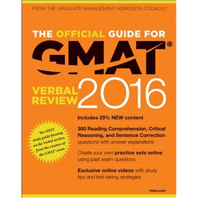 英文原版书 The Official Guide for GMAT Verbal Review 2016 with Online Question Bank and Exclusive Video GMAT口试官方指南