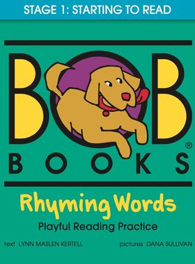 英文原版 鲍勃阅读 儿童启蒙 Bob Books English Readers 3阶段 Rhyming Words 鲍勃幼儿英语学习字母书籍 3-6-8岁初级阅读教材