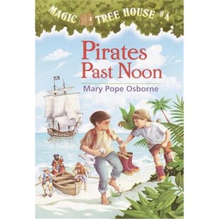 外文书店 Noon 插图本 Past tree 英语原版 Pirates 神奇树屋 Magic house 美国中小学课外阅读故事章节桥梁书籍小说外国