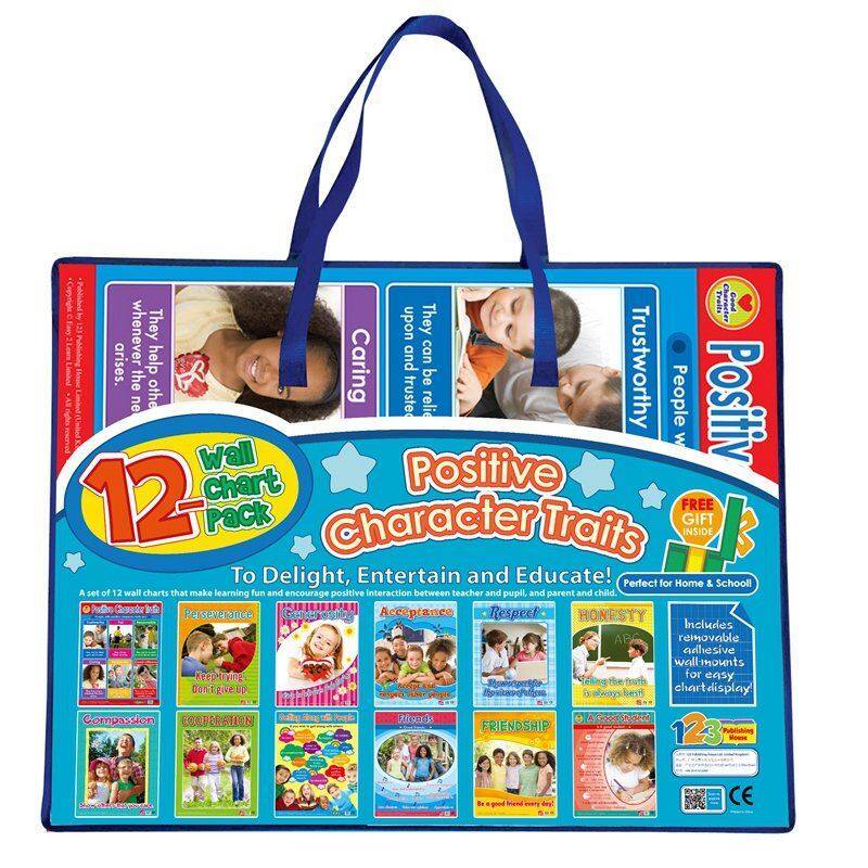 12-Wall Chart Packs: Positive Character Traits