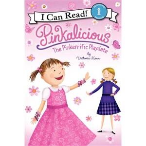 粉红控 Pinkalicious: The Pinkerrific Playdate 进口英文原版书籍 I Can Read Level 1 幼儿儿童图画故事书 启蒙认知 亲子读物