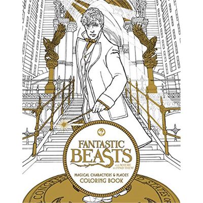 文学清仓  神奇动物在哪里 英文原版 Fantastic Beasts and Where to Find Them: Magical Characters and Places Coloring Book