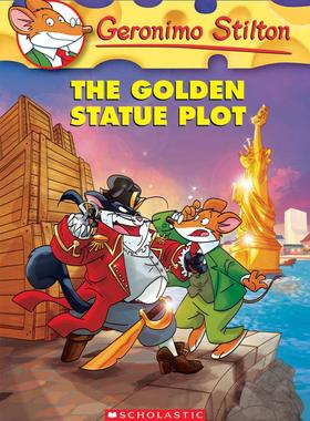 【外文书店】学乐 老鼠记者 英文原版儿童绘本故事7-12岁 Geronimo Stilton #55: The Golden Statue Plot  儿童探险小说读物