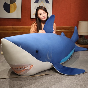 威武海洋霸主大鲨鱼公仔极地馆毛绒玩具海洋馆水族馆节目礼品海豚