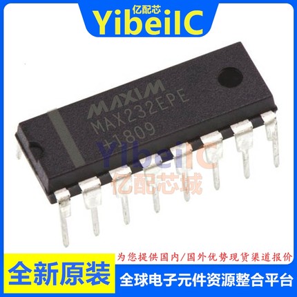 亿配芯 MAX232EPE+ DIP-16 直插EPE E RS232接口-收发器 IC芯片