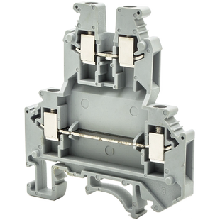 UKK3双层接线端子接线端子排 导轨式组合铜件端子排铜件双进双出