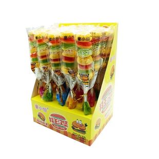 汉堡橡皮软糖抖王汉堡糖棒棒糖果串糖网红怀旧水果喜糖儿童小零食