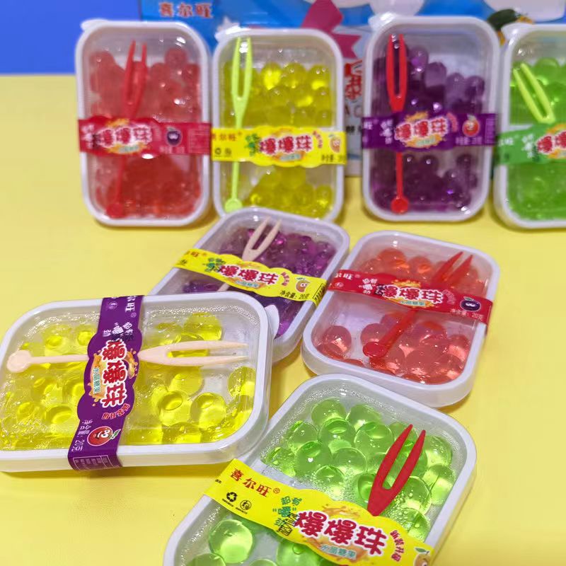 爆爆珠自助餐 爆爆蛋水果口味小果冻零食混合口味果酱小卖铺批发