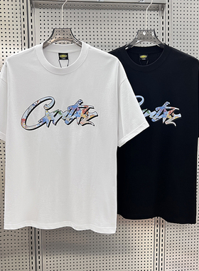 280g重磅Corteiz恶魔岛街嘻哈简约字母宽松情侣夏季短袖T恤男女
