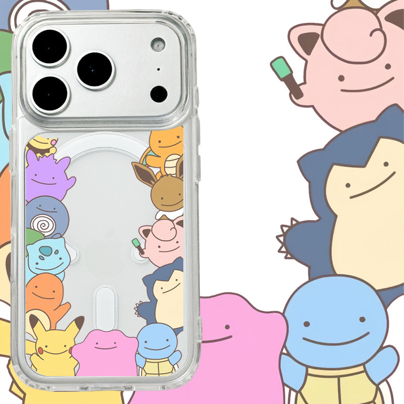 适用iphone17promax苹果17手机壳MagSafe磁吸16支架15透明14日系13杰尼龟26ultra皮卡丘17e卡比兽保护套女16e