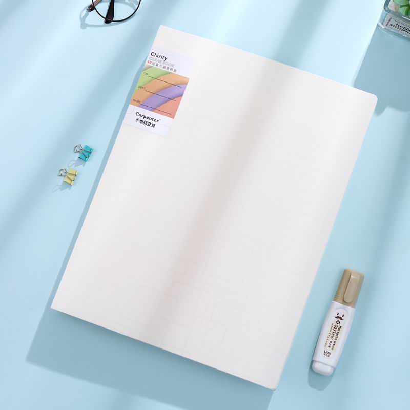 a4资料册透明插页文件夹收纳袋防水学生用乐谱夹卷子证书收纳60页