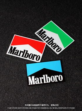 万宝路Marlboro汽车贴纸电动摩托车身贴港风香烟JDM个性玻璃贴花