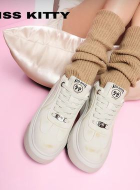 KISSKITTY春秋新款厚底小白鞋增高单鞋运动休闲板鞋女SA65134-61
