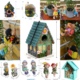 佳鲤推荐 娃娃庭院花园布置装 饰品摆件户外鸟屋窝壁挂件阳台昆虫屋