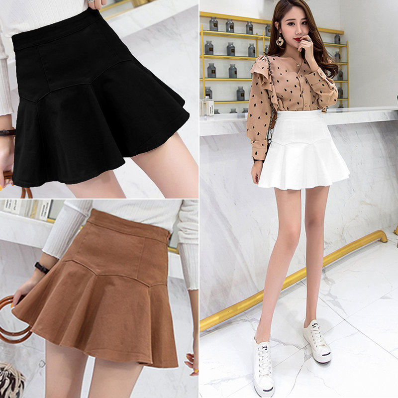 2021 Spring and summer new pattern Paige cowboy skirt Show thin Pompous skirt Culottes Lotus leaf Umbrella skirt student Short skirtin the Accessories/Leather belt/Hat/Muffler , Sunscreen cuff category - from Buy2taobao.com to provide professional Taobao agent buy service