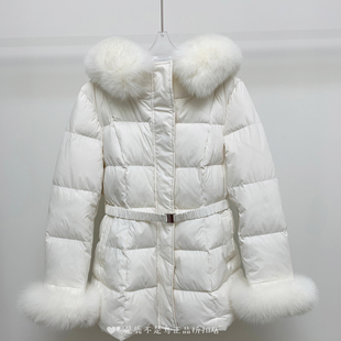 映氏国内专柜正品代购25高品质甜美狐狸毛领羽绒服流行爆款小个子