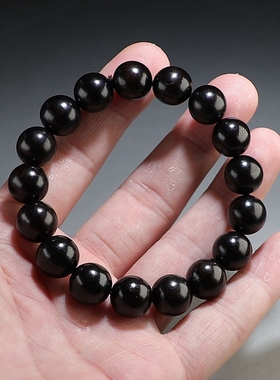 [沉水级]天然黑檀木手链 男女情侣款手串 多规格可选 楼叔精选