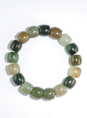 [混搭]和田玉手链 多彩老型珠手串 实拍1物一图 楼叔孤品