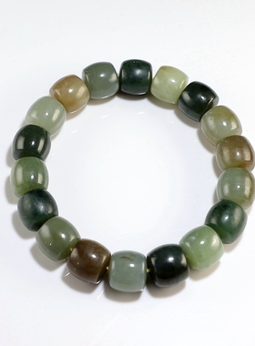 【保真】和田玉手链 多宝老形珠男款手串 楼叔