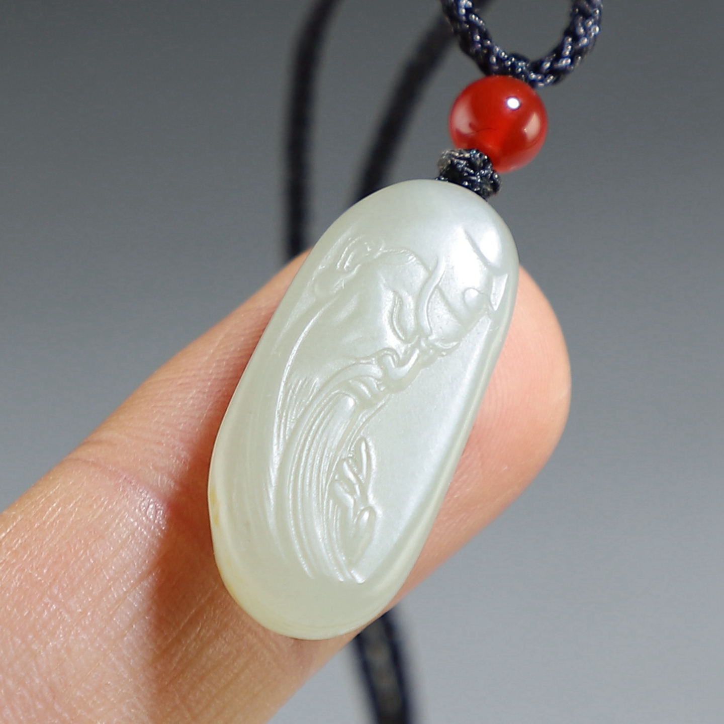 【武财神】天然和田玉子料关公小挂件 新疆青白玉吊坠 楼叔孤品